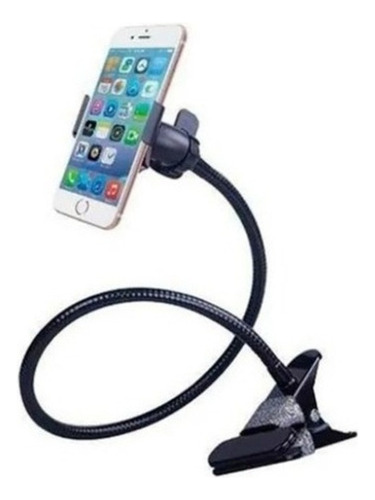 Suporte Para Celular Universal Articulado Flexível Reforçado Cor Preto