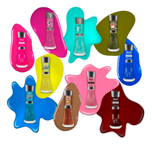 Imagem 7 de 8 de Nati Cor Da Moda Kit C/ 10 Esmaltes Atacado Lançamento