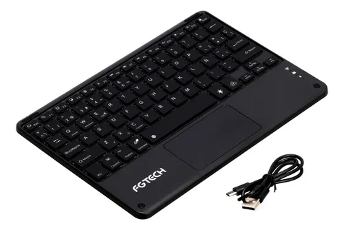 Kit Funda Notebook + Teclado C/ Touchpad Rgb Bluetooth Slim