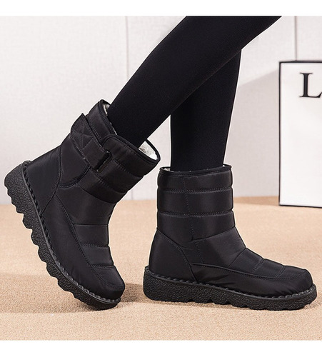 Botas De Nieve Impermeables Para Mujer, Tres Colores Disponi