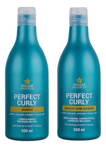 Kit Com Shampoo E Ativador De Cachos 500ml Dyusar Cosméticos
