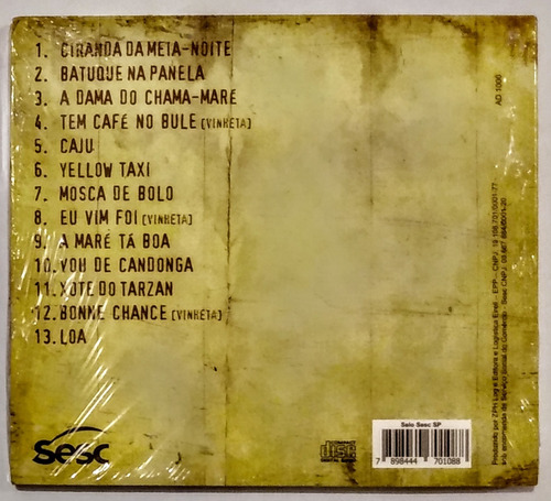 Cd- Zeca Baleiro/ Naná Vasconcelos/ P. Lepetit: Café No Bule