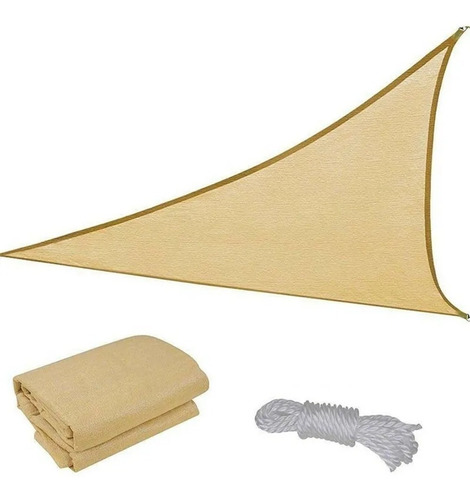 Imagen 5 de 6 de Toldo Vela Malla Sombra Triangular 5mx5mx5m
