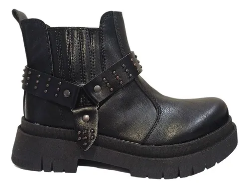 Borcegos Altos Mujer Sintetico Tachas Botita Botineta 878