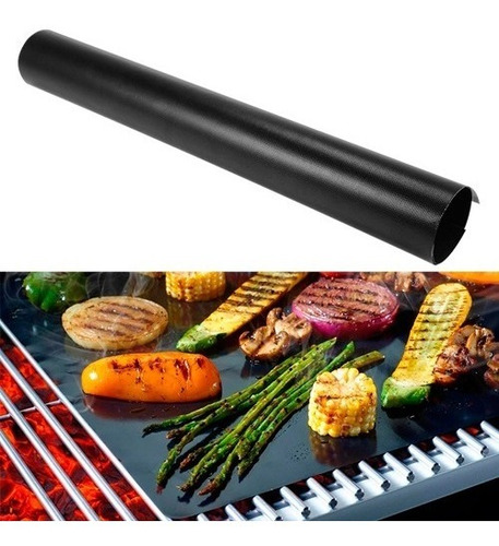 2 Pzs Tapete Fibra Teflón 30cmx40cm Asar Parrilla Bbq Carne