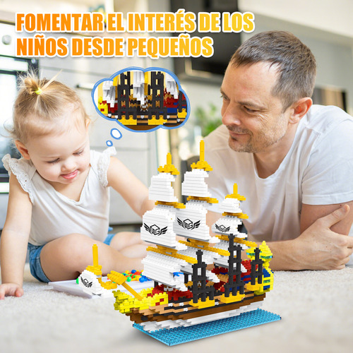 Juego De Bloques De Construcción Del Velero Blanco