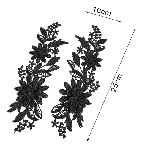 Apliques De Encaje De 2 Piezas, Apliques De Boda, Apliques