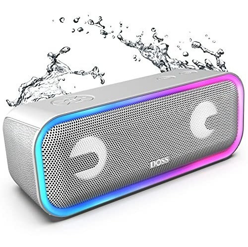 Bocina Bluetooth Doss Soundbox Pro + 24w Tws Ipx5 Luces Rgb Color Gris