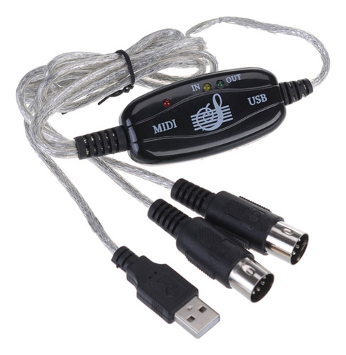 Cable Interfaz Midi Usb Teclado Bateria Pc Mac La Roca