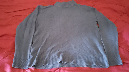 Buzo Gris De Lana Manga Larga Bolt De Dama Talle Xl