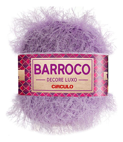 Barbante Barroco Decore Luxo Peludinho Círculo Crochê 280g Cor Lilás Candy