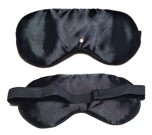 Antifaz Resorte Ajustable, Tela Suave. Cómodo. Regalo Mamá Negro Dulces Sueños