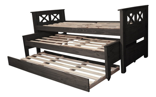 Cama Triple Nido Carro Pino 1 Plaza Madera 80x190 Cm Oferta