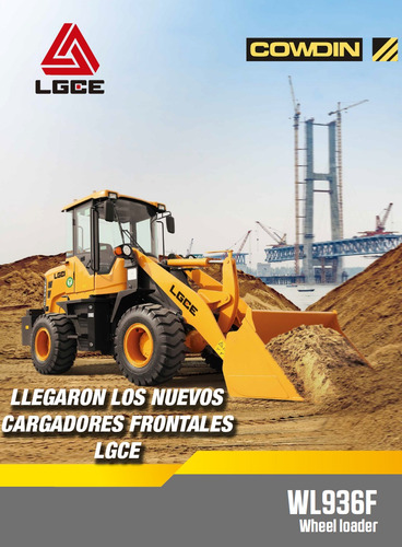 Pala Cargadora Frontal Lgce Modelo Wl936f, Tacho De 1.2m3