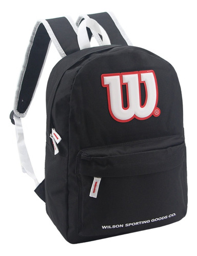 Mochila Urbana Wilson Porta Notebook Unisex Gym Reforzada Diseño de la tela Liso