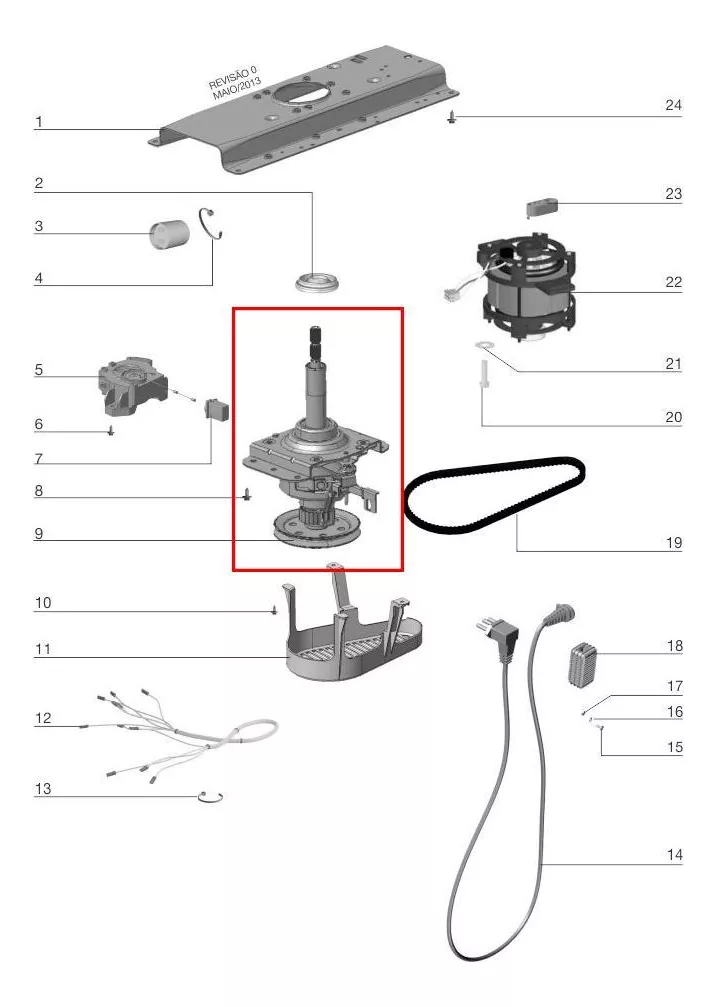 Segunda imagem para pesquisa de kit mecanismo para lavadora consul 9kg