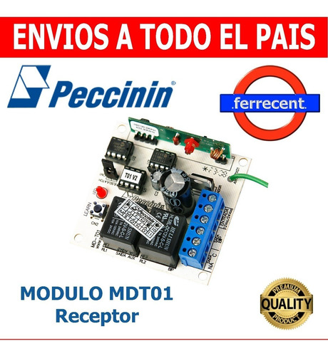 Módulo Receptor Control Remoto Portón Automático Peccinin