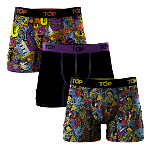 Pack 3 Boxer Top Algodón Latido Urbano