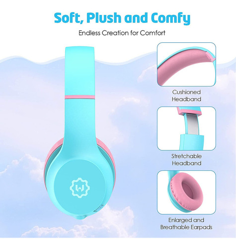 Producto Generico - Wixgear Auriculares Para Niños, Limita. Color Rosa/Rebel Fun