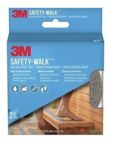 Tira De Sellado 3m Safety-walk Gris Para Interiores Y Exteri