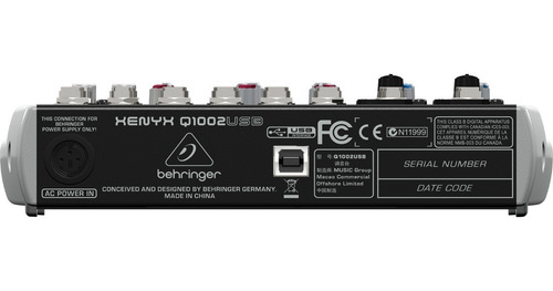 Mezcladora 10 Canales Interface Usb Behringer Xenyx Q1002usb