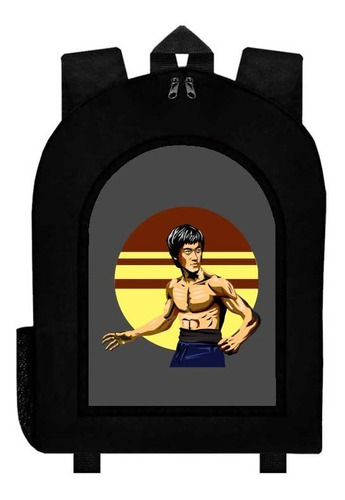 Mochila Negra Karate Bruce Lee A Art028