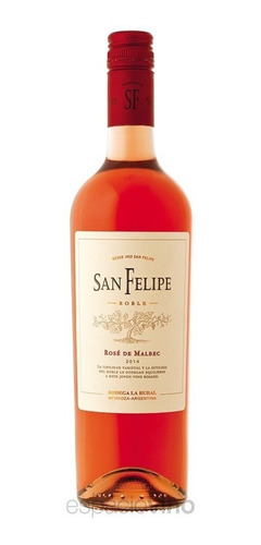 Vino San Felipe Roble Rose De Malbec 750 Ml. Caja 6 Botellas