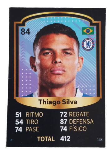 Cartas Estrellas Del Futbol N.148 Thiago Silva Brasil