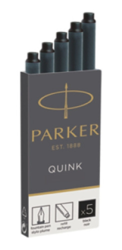 Parker Cartuchos Tinta Negro Permanente X 5u 1950402
