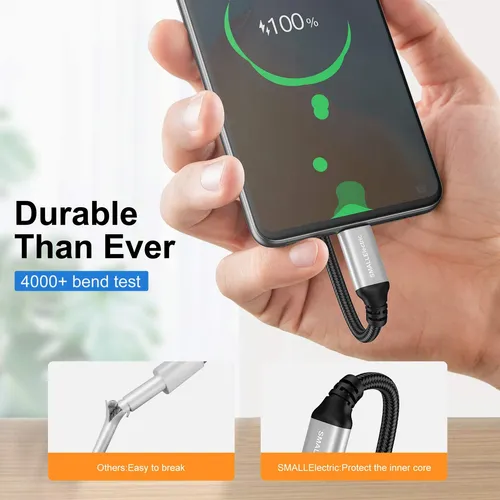 5 Cables Usb Tipo C - A Con Carga Rapida De 1.8mts - Gris