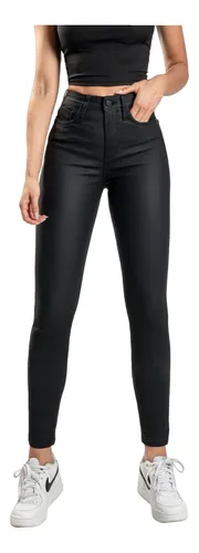 Pantalon Efecto Cuero Mujer