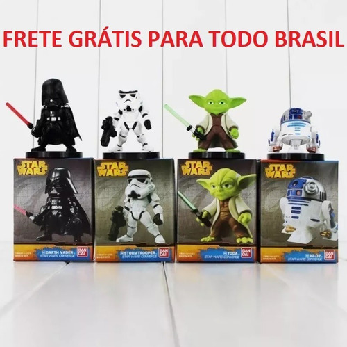 Miniatura Bonecos Star Wars 4 Unidade Promoção Frete Grátis