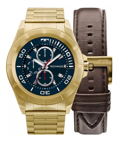 Relógio Technos Connect Dourado Troca Pulseira Srab/4p +fret