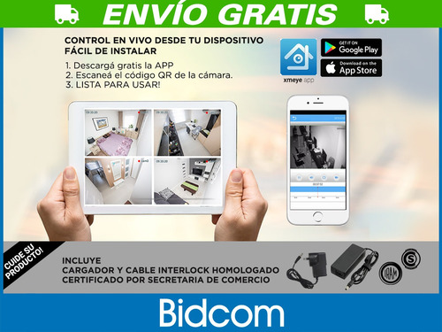 Imagen 3 de 10 de Kit De Camaras De Seguridad Dvr 4 Ip P2p Vision Nocturna Hd
