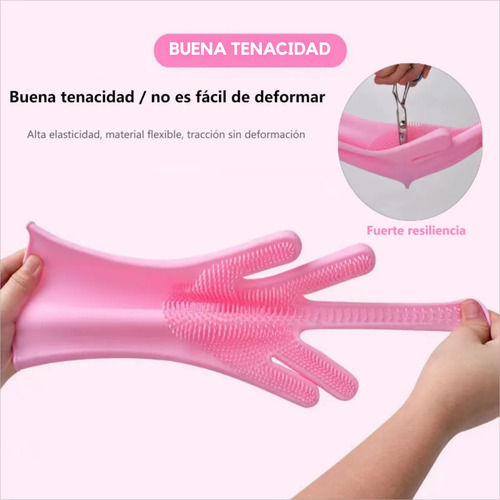 Guante De Silicon Multiuso Para Limpieza Y Cuidado Gris
