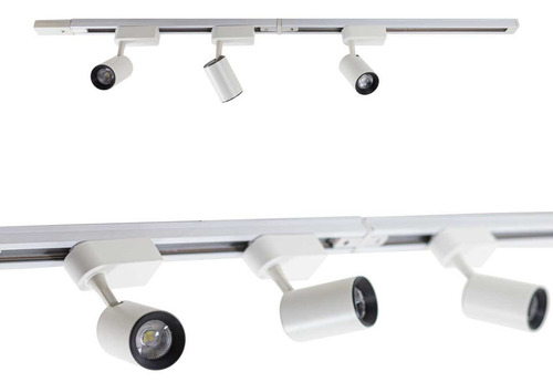 Kit De 1 Trilho Eletrificado 1m + 3 Spots Led 7w St495