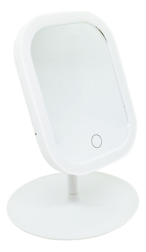 Diswald & Co Espejo Rectangular Con Luz Carga Usb Cod 1902 Marco Blanco