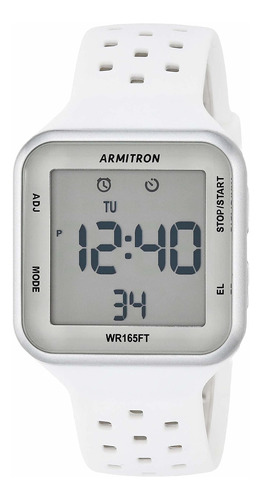 Reloj Unisex Armitron 40-8417swt Cuarzo Pulso Blanco En