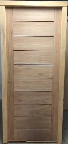 Imagen 2 de 4 de Puerta De Madera Maciza Ciega Machimbrada 2 80x200