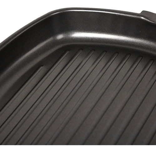 Sarten Parrilla Comal Grill Plegable Antiadherente 24 X 24cm Color Negro