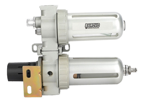 Imagen 1 de 10 de Filtro Regulador Y Lubricador De Aire Manometro Barovo Br-l