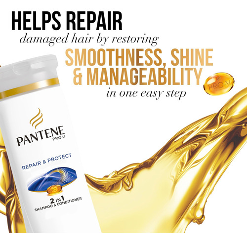 Shampoo E Condicionador Pantene Pro-v 2 Em 1, Repara E Prote