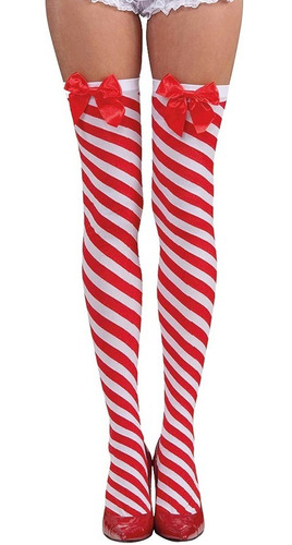Imagen 1 de 2 de Medias 7/8 Candy Duende Navidad Cosplay Disfraz