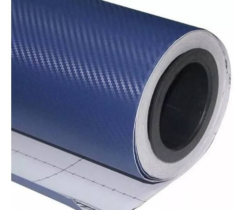 Vinilo Fibra Carbono Azul 3d 1mx1.27m