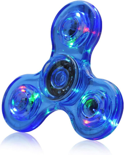 Fidget Spinner Crystal Fidget Juguete Luz Led Arco Iris