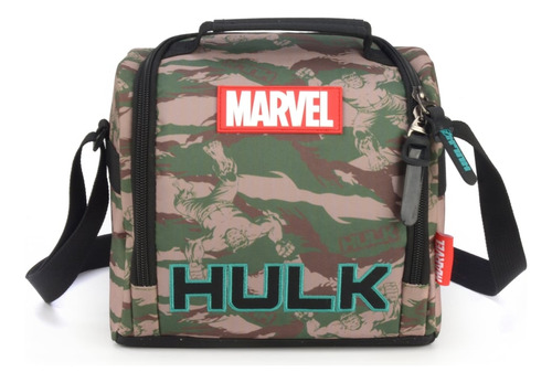 Lancheira Infantil Escolar Camuflado Hulk Luxcel La47053ag