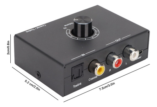 Convertidor Dac Dac De 192 Khz Coaxial A Analógico Estereo