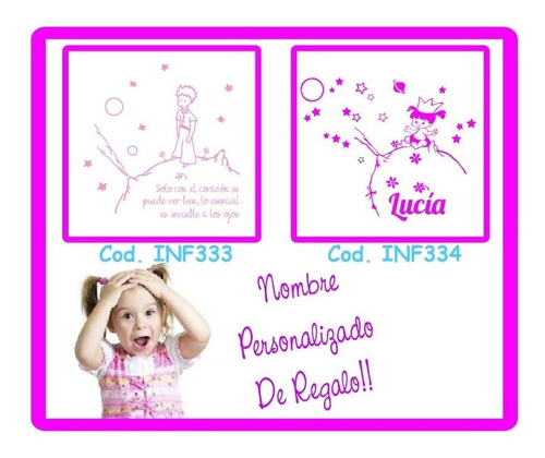 Vinilo  Decorativo  Pared Infantiles Nombre Gratis Promoción