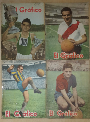 Lote De 4 Revistas El Gráfico Años 1953 Y 1954