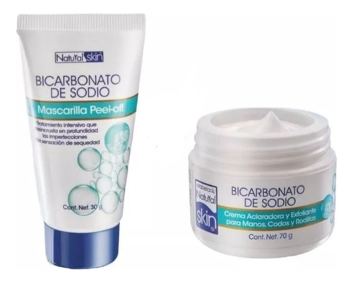 Crema Aclaradora Exfoliante + Mascarilla Facial Bicarbonato 